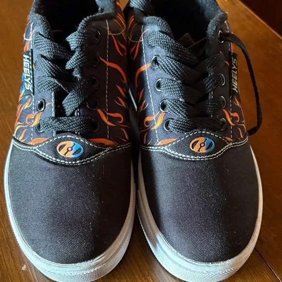 Heelys Kids' Black and Orange Flame Sneakers - Picture 2 of 5